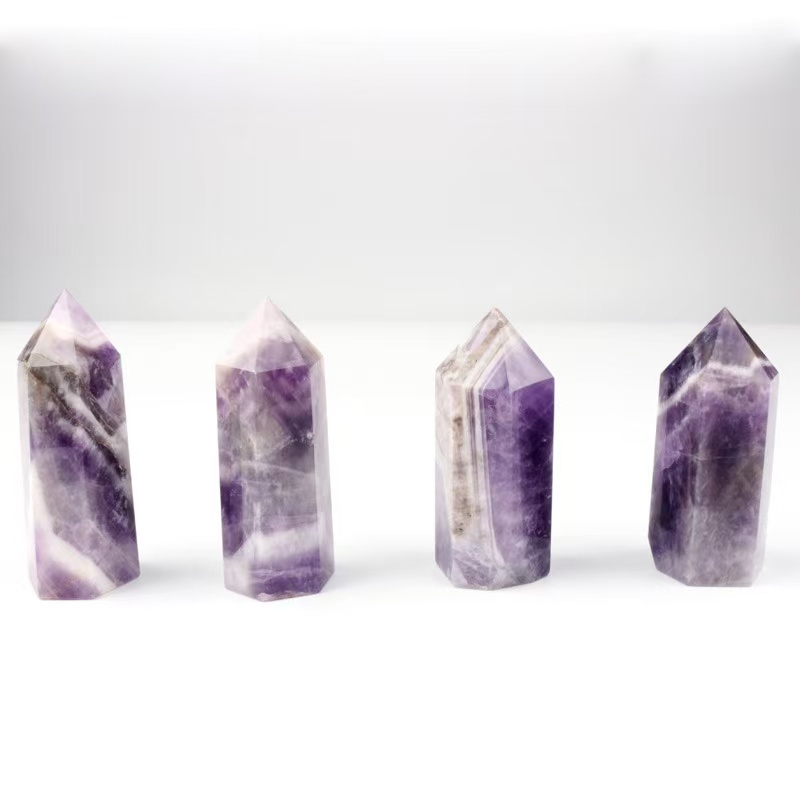 Natural Dreamy Amethyst Point Tower