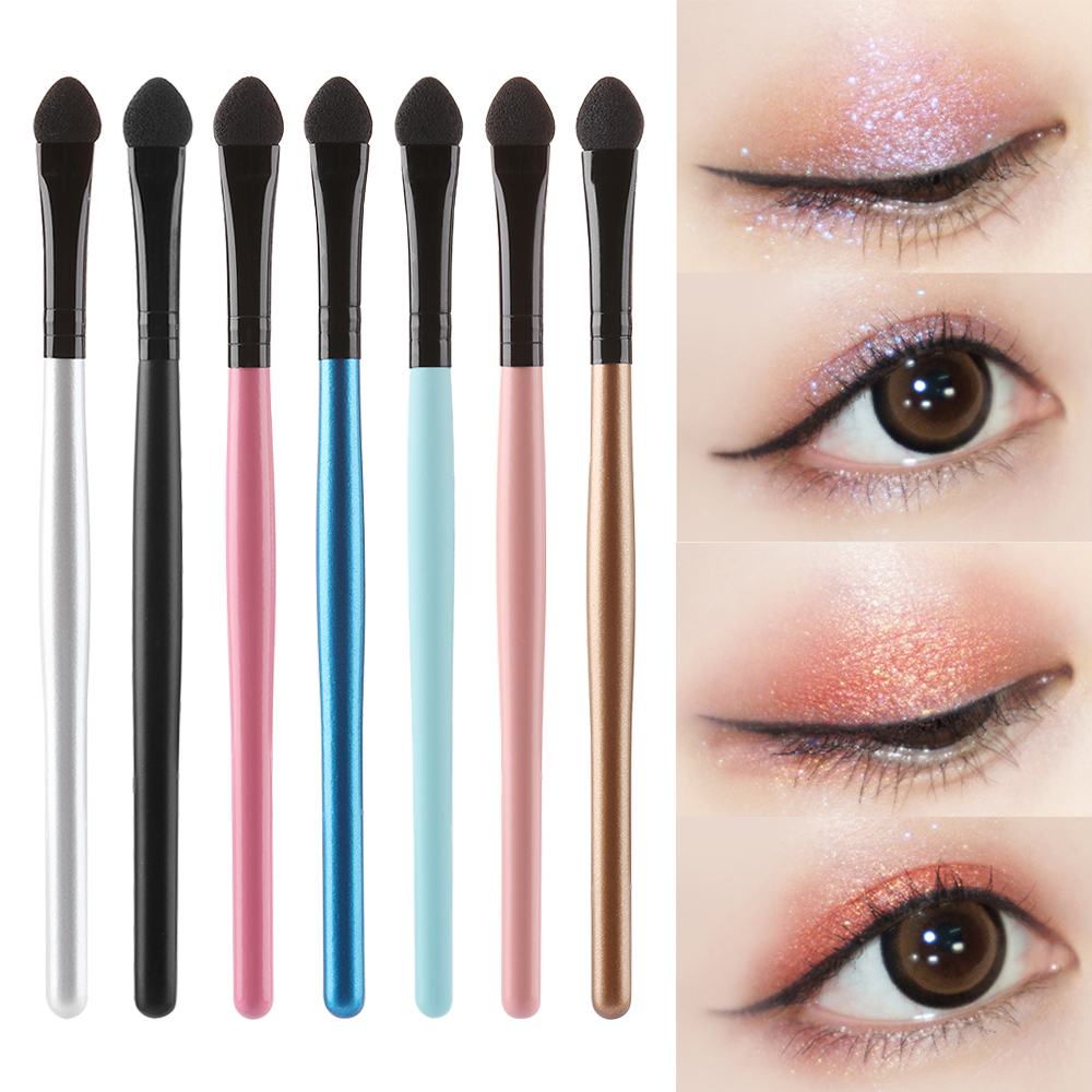 5pcs Long Handle Eyeshadow Brush Portable Sponge Eyebrow Stick Eyeshadow Applicator Easy to Stick powder Cosmetic Makeup Tools