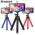 SHOOT Mini Flexible Sponge Octopus Tripod for iPhone Samsung Xiaomi Huawei Mobile Phone Smartphone Tripod for Gopro 9 8 7 Camera