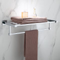 Luxury Bathroom Accessories Set Shower Bathroom Products Chrome Shower Glass Shelf Towel Rack Toilet Brush Holder Wall Mount