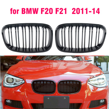 Front Kidney Grille For BMW F20 F21 1 Series 2011 2012 2013 2014 Car Replacement Racing Grille Gloss Black