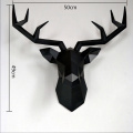 3D Deer Sculpture Home Decor 50x49x20cm Wall Hanging Statue Decoration Accessories Living Room Elk Abstract Sculpture Christmas