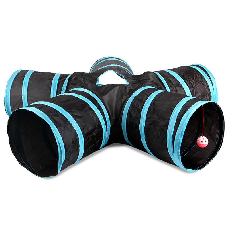 NEW 2/3/4/5 Holes 12 Colors Foldable Pet Cat Tunnel Indoor Outdoor Pet Cat Training Toy for Cat Rabbit Animal Play Tunnel Tube