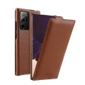 Cowhide Genuine Leather Case for Samsung Galaxy Note 20 Ultra Vertical Flip Cover for Samsung Note 20 Case Business Pouch Bags