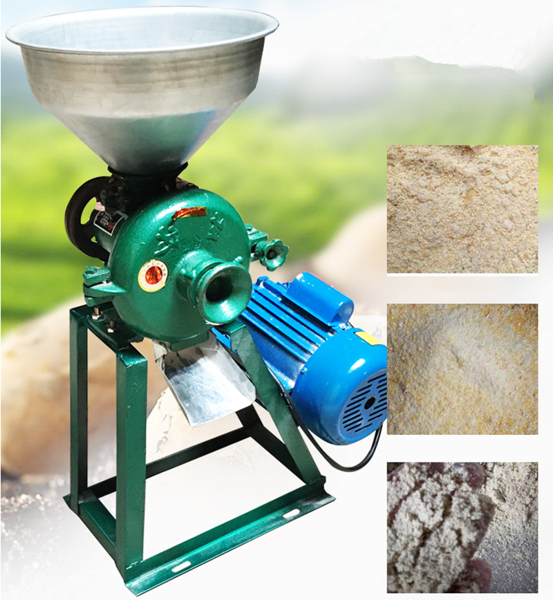 Commercial Wet and Dry Food Grains Grinder small fine powder grinding machine Whole grain mill crushing machine feed crusher
