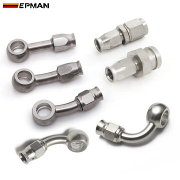 EPMAN 1PC AN3 Motorcycle Motor Bike Hydraulic Brake Oil Hose Line Banjo Fitting Stainless Steel For Car Auto Motorcycle EPSCGPJ