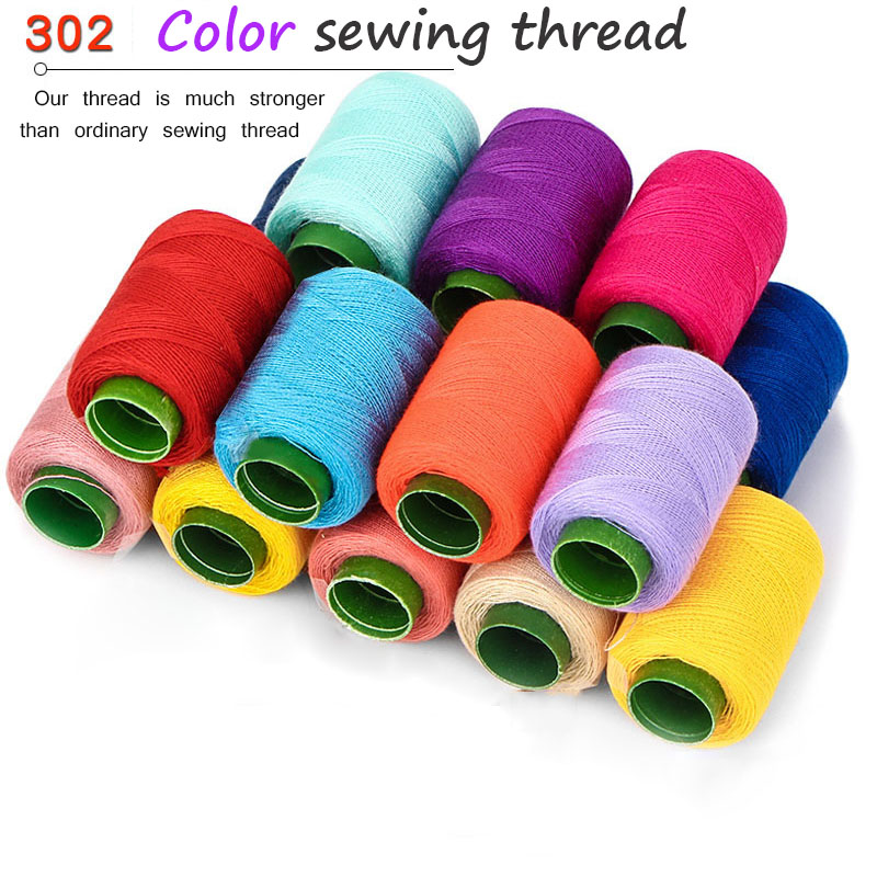 300M/Roll High Tenacity Cotton Machine Embroidery Sewing Threads Hand Sewing Thread Craft Patch Steering-wheel Sewing Supplies