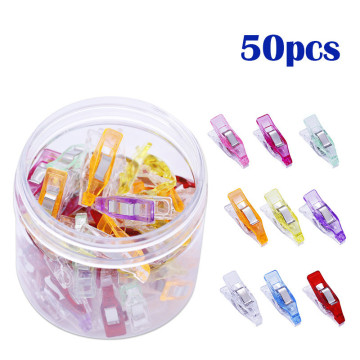 50PCS Sewing Garment Clips Colorful Plastic Clips for Quilting Binding Fabric Paper Clips Sewing Accessories