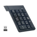 Erilles Small-size 2.4GHz Wireless Numeric Keypad Numpad 18 Keys Digital Keyboard for Accounting Teller Laptop Notebook Tablets