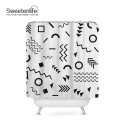 Sweetenlife Curtains For Bathroom Designs Nordic style Shower Curtains 12 C-type Hooks Geometric Bath Curtains Drop Shipping