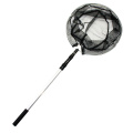 Aluminum 3 Section 1.5M Fly Fishing Landing Net Telescopic Hand Fish Net Extending Pole Handle Fishing Tackle Equipment