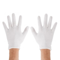 3 pairs Gloves White Reusable Elastic Cotton Work Gloves For Dry Hand Moisturizing Cosmetic Eczema Hand Coin Jewelry Inspection