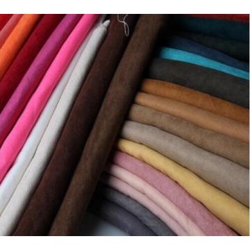 Solid Suede Fabric For Clothing Garment Soft Poly Micro Suede Material Bags Shoes Sofa Cover Cloth Tecido Meter