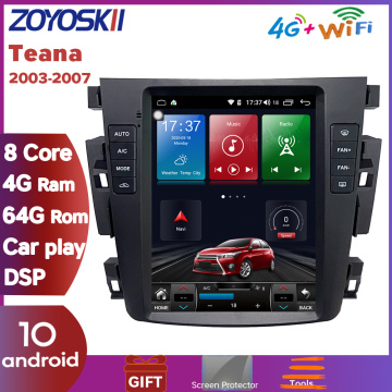 ZOYOSKII Android 10 os 10 inch car gps multimedia radio bt navigation for Nissan teana J31 2003-2007 230JK 230jm samsung sm7