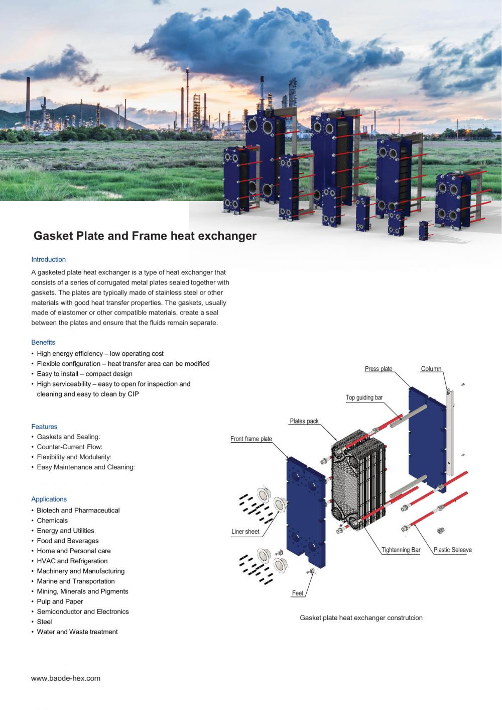 Gasket plate heat exchanger