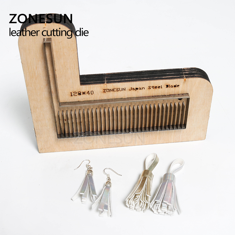 ZONESUN 128 Customized leather cutting die shape DIY craft supply tassels steel rule die cut classical Cellphone Strap earring