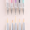 5 Pcs/Sets Nail Art Pen 2 In 1 Double Ends Dotting Drawing Painting UV Gel Liner Polish Brush Set Nail Art Dotting Tools