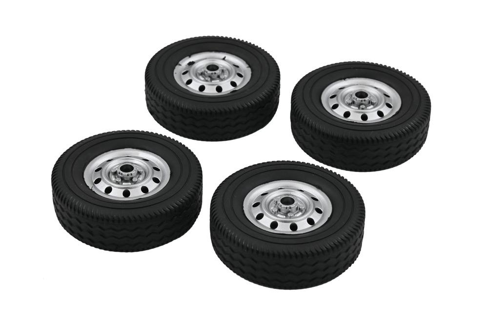 4pcs Upgrade Wheel Rim Wheel Hubs Rubber Tires for WPL D12 RC Car Spare Parts Accessories Children Toys