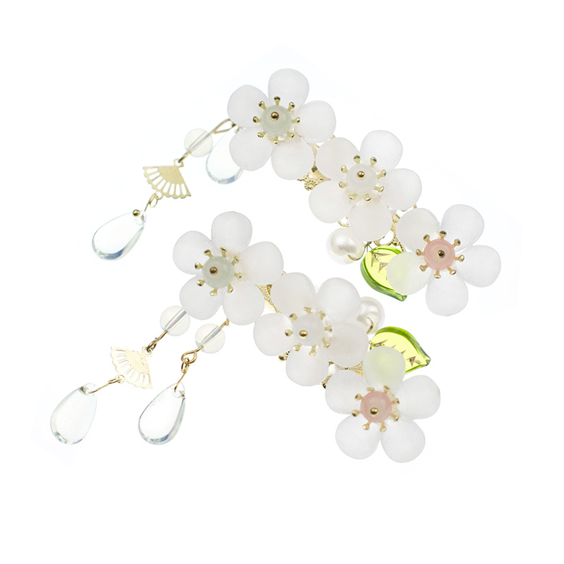 Antique hanfu hairpin fresh cherry blossom put cos hair everyday Chinese elements on duckbill clip to fairy