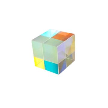 6 Sided Cube Stained Glass Prism Splitting Prism Optical Stained Beam Experiment Instrument Optical Prism J3