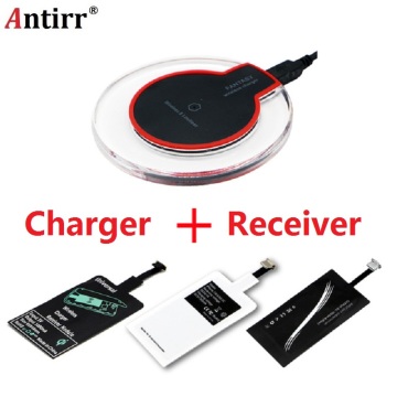 Qi Wireless Charging Kit Transmitter Charger Adapter Receptor Receiver Pad Coil Type-C Micro USB kit for iPhone Xiaomi Huawei