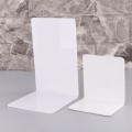 2Pcs White Acrylic Bookends L-shaped Desk Organizer Desktop Book Holder School Stationery Office Accessories