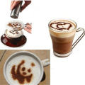 16Pcs Plastic Cappuccino Coffee Foam Spray Template Coffee Stencils DIY Decorating Coffee Printing Mold Barista Tools