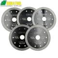 SHDIATOOL 5pks Diameter 5"/125mm Diamond Hot-pressed Sintered Diamond Blade Ceramic Cutting Disc Mesh Turbo Rim Tile SawBlade