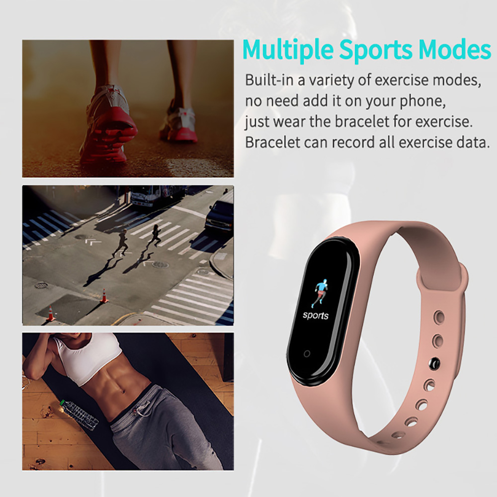 2020 New version Smart Bracelet Fitness Wristband Sports Tracker Heart Rate Blood Pressure Bracelet Smart Band for IOS Adriod