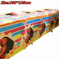 260*108cm Cartoon Moana Tablecloth Disney Moana Party Disposable Table Cover For Kids Happy Birthday Party Decoration Supplies