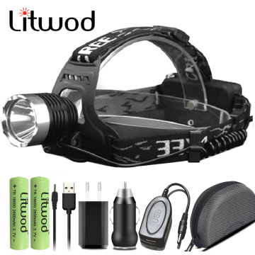 XM-L T6 Fishing Light Head Lamp Headlamp Rechargeable Flashlight 3000lm Led Bulbs Litwod Camping Riding Climbing Lithium Ion 10W