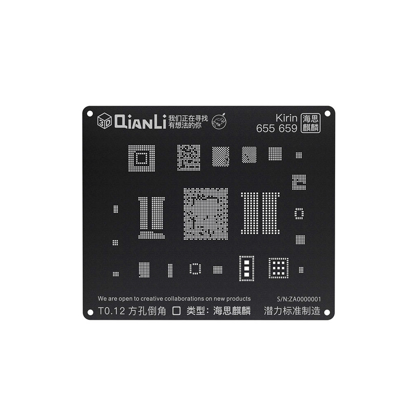 QIANLI iBlack 3D BGA Reballing Stencil for Kirin 655 659 MSM8996 SDM660 SDM636 MT6582 PM8996 PMI8996 PM660 eMMC BGA 221 153 162
