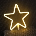Star Neon Light Signs Warm White Neon Wall Light up Sign Art Decor for Home Kids Bedroom Birthday Party USB or Battery Operated