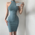 WOMENGAGA Strapless Hanging Neck Slim Dress Women's Stretch Bag Hip Dresses Sexy Nightclub European And American Clothing L0TL