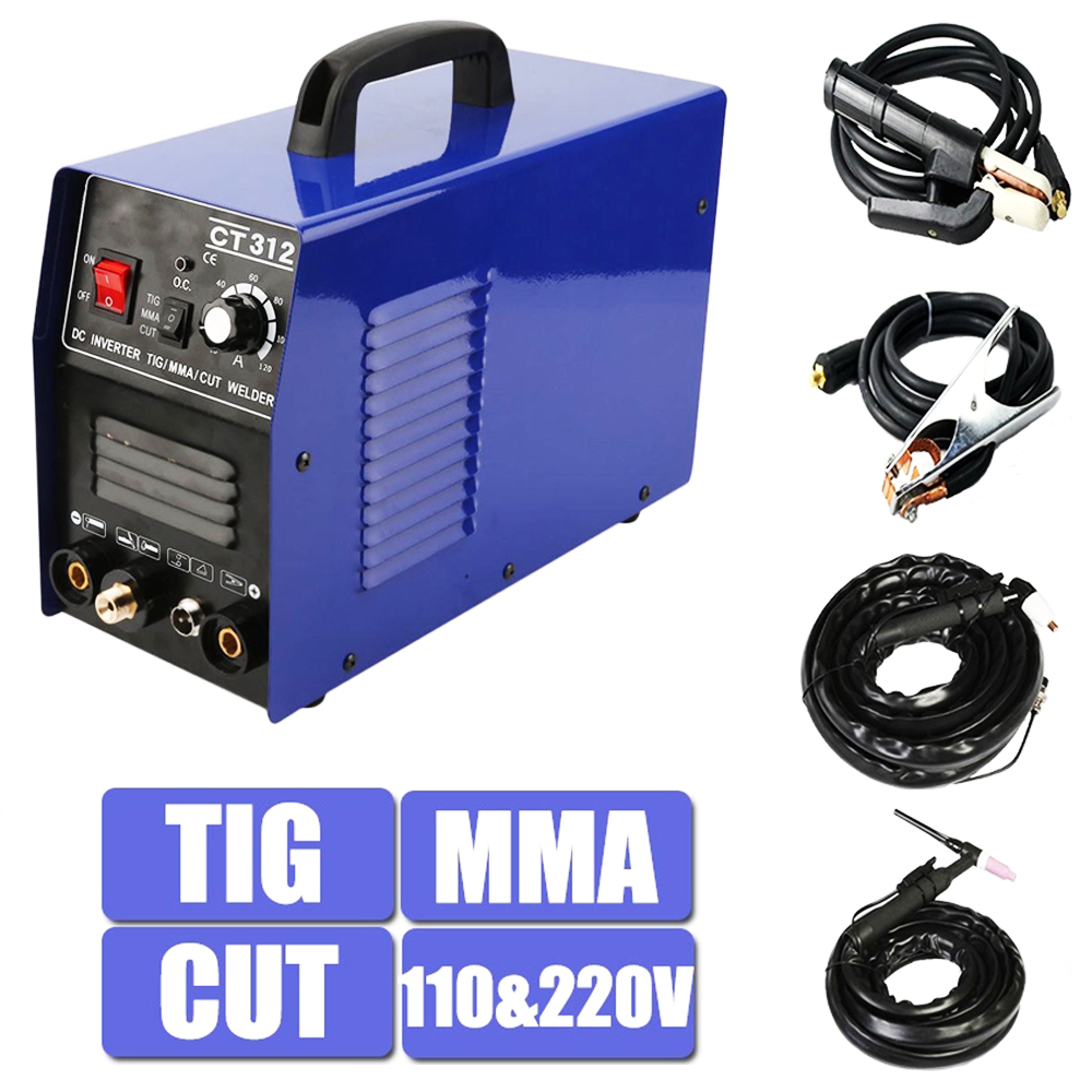 CT312 Multifunction 3in1 DC Inverter Machine TIG/MMA/CUT Plasma Cutter Welder 220V