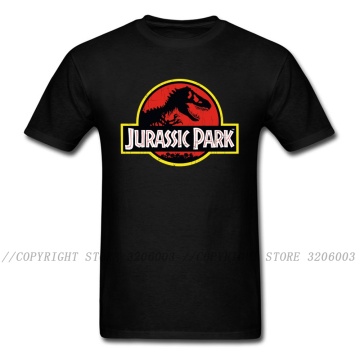 Tops Tees Jurassic Park T-shirt Men Dinosaur Print T Shirts Black Tshirt Summer Fal Birthday Gift Clothes Cotton Fabric