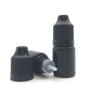 200pcs 5ml 10ml 30ml Empty Plastic Needle Bottles Black PE Easy Squeeze With Childproof Cap E Liquid Dropper Vail