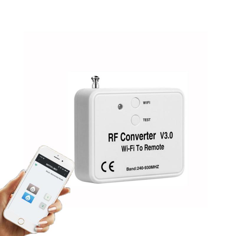 Universal WiFi To Radio Frequency RF Converter RF Control To Phone APP Remote Control Garage Door Gate Open Controller
