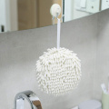 Hand Towel Kitchen Bathroom Soft Plush Chenille Hanging Towel Quick-Drying Towel with Loop Washable Dryable Ball Towels For Hand