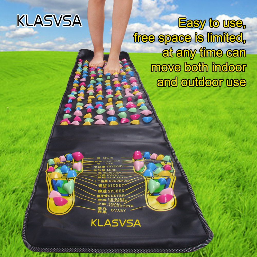 KLASVSA Leg Foot Massage Pad Pain Relief Stone Massager Mat Walk Muscle Stimulator Health Mattress Home Relaxation Health Care