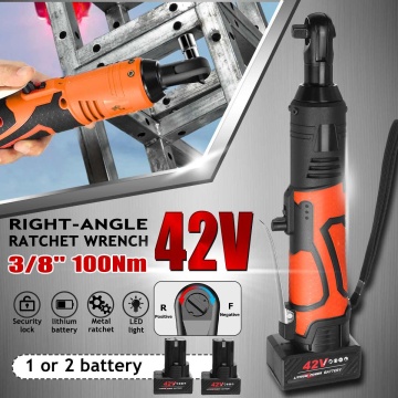42V/12V Electric Wrench Angle Drill Screwdriver 3/8 Cordless Ratchet Wrench Scaffolding 100NM/65NM With 1/2 Lithium-Ion Battery