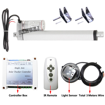 DHL Free Shipping- Complete 1KW Sunlight Track Solar Tracker Electronic Single Axis Solar Tracking System & 10