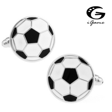 iGame Factory Price Retail Men's Cufflinks Brass Material Fashion Football Design Cuff Links