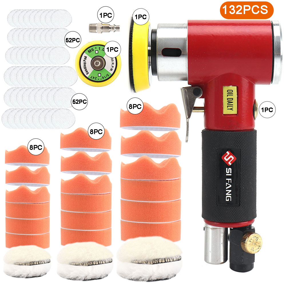 2"/3" Mini Orbital Sander Air Dual Action Sander Air Polisher Super Smooth and Swirl Freely for Pneumatic Sander Auto Body Work