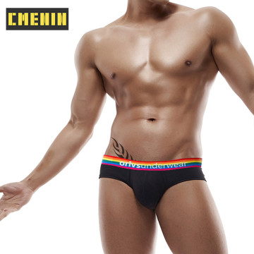 Fashion Gay Men Briefs Underwear Cueca Male Panties Cotton Breathable Underpants Slip Brief Mens Bikini OR506