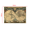 Non-woven Non-Smell Map with Medieval Map Latin Portuguese 150x100cm Decorative Vintage Map Wall Paper Office School Supplies