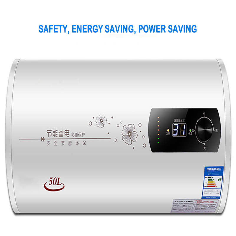 Horizontal Household Electric Water Heater Water Storage Type Quick-heat Bather 40L 50L 60L 80L100L Digital Display Water Heater