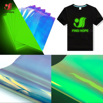 Green Luminous Heat Transfer Vinyl Roll Glow in Dark HTV Printing Clothing Vinyl for T-Shirts Cricut Film DIY 30*25cm/50cm
