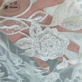 Flower Sequined Embroidered Lace Fabric Wedding Dress DIY Accessories RS2528