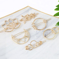 2020 New Women Metal Hair Clip Geometric Hairpin Gold Moon Round Hairgrip Barrette Girls Hair Accessories Styling Tools